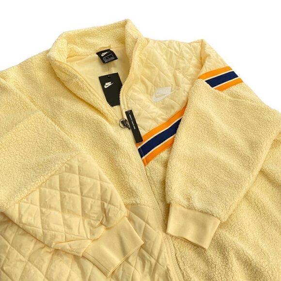 Nike Sportswear NSW Full Zip Sherpa Track Womens Jacket BV3040-115 size Large - Picture 2 of 11